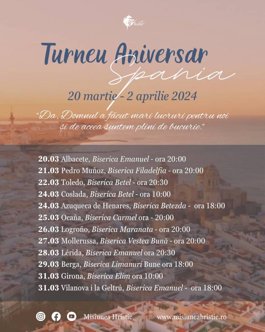Misiunea Hristic ◉ Turneu Aniversar în Spania