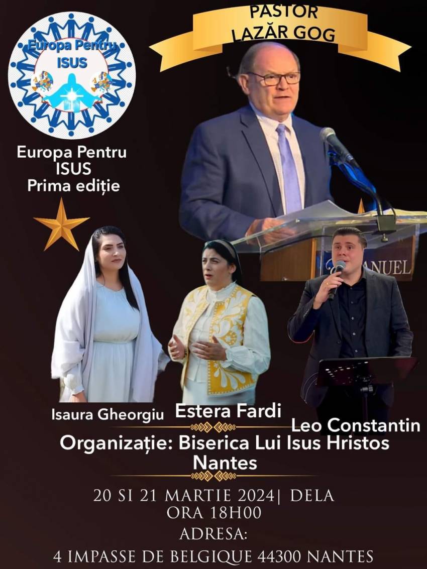 Lazăr Gog la Biserica lui Isus Hristos Nantes