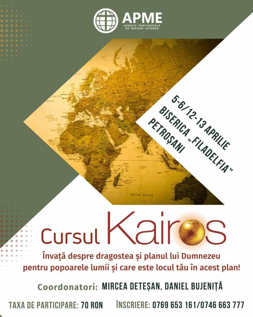 Cursul Kairos la Biserica Filadelfia Petroșani