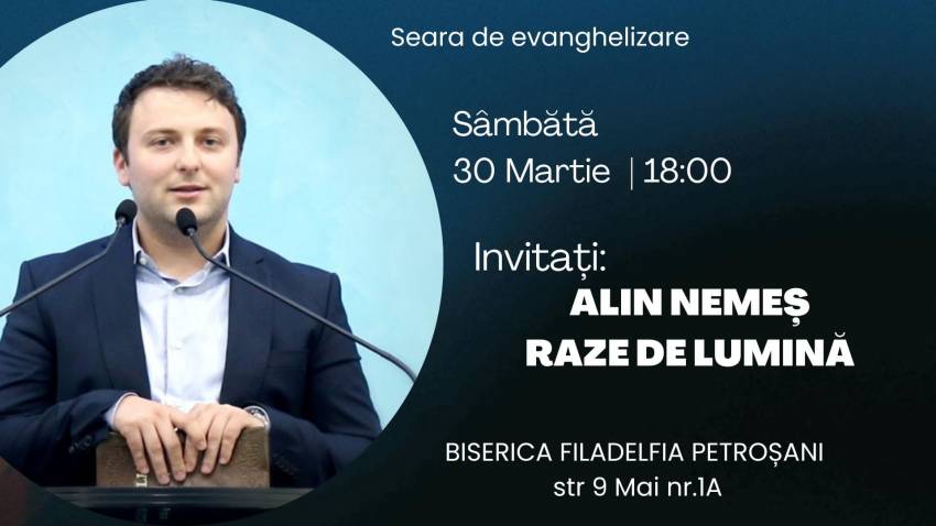 Alin Nemeș la Biserica Filadelfia Petroșani