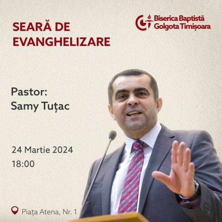 Samy Tuțac la Biserica Golgota Timișoara
