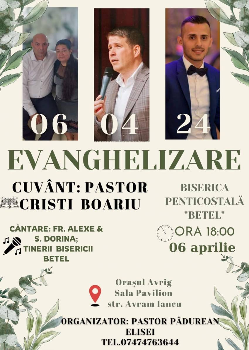 Cristi Boariu la Biserica Betel Avrig