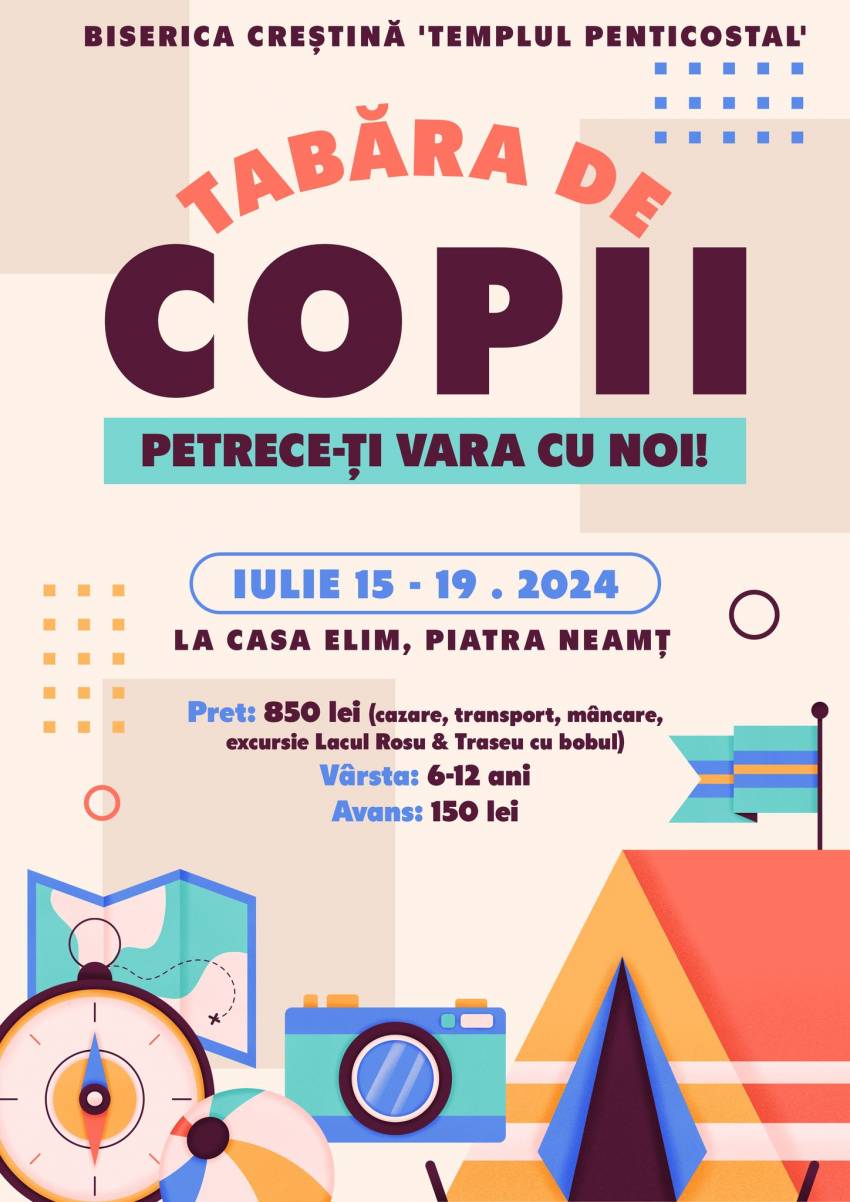 Tabără de copii la Casa Elim Piatra Neamț