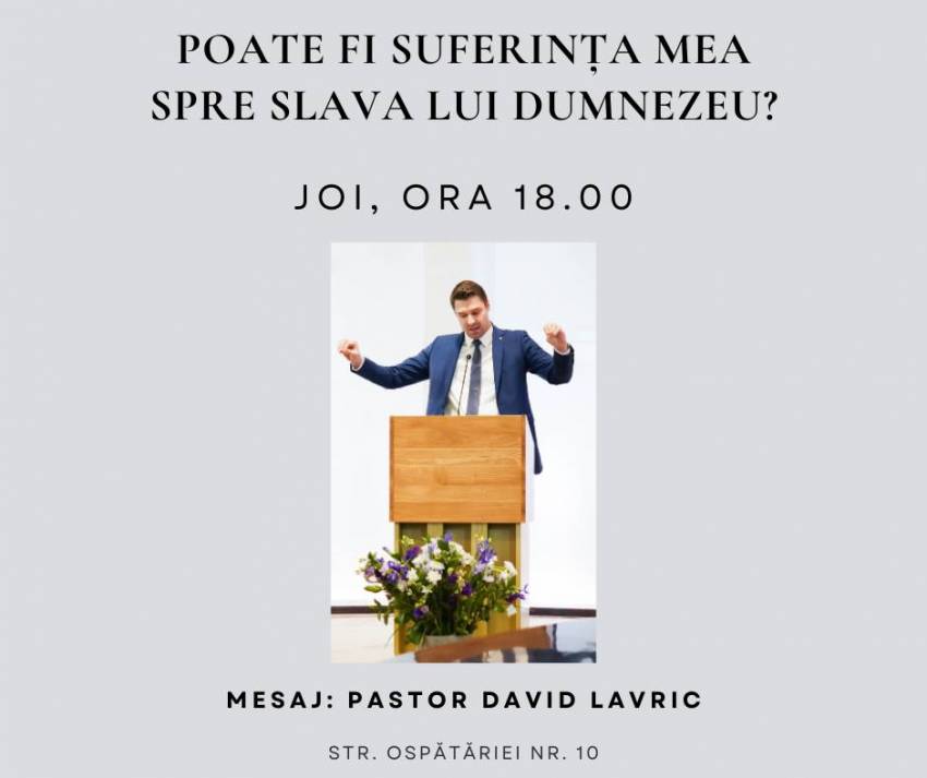 David Lavric la Biserica Baptistă Mănăștur Cluj-Napoca