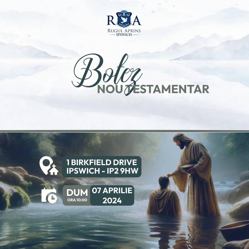 Botez la Biserica Rugul Aprins Ipswich