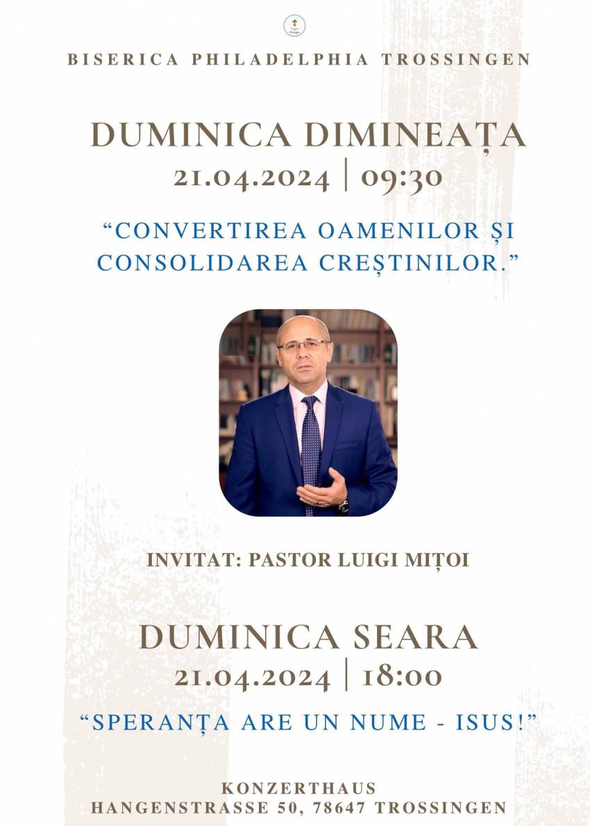 Luigi Mițoi la Biserica Philadelphia Trossingen