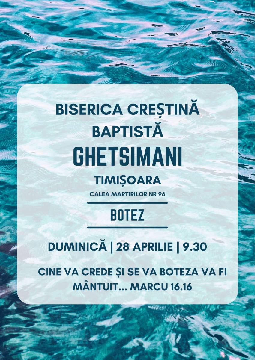 Botez la Biserica Ghetsimani Timişoara