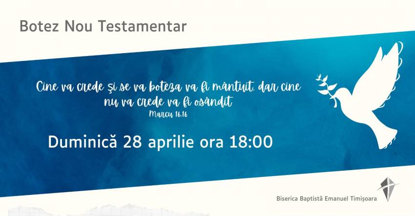 Botez la Biserica Emanuel Timișoara