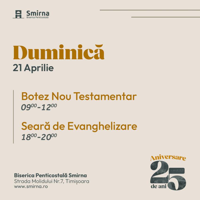 Botez la Biserica Smirna Timișoara
