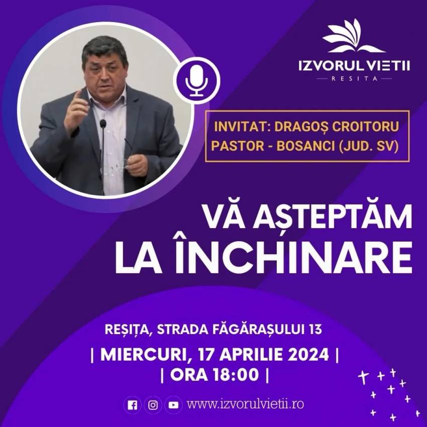 Dragoş Croitoru la Biserica Izvorul Vieții Reşița