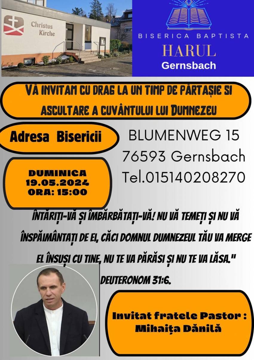 Mihăiță Dănilă la Biserica Harul Gernsbach