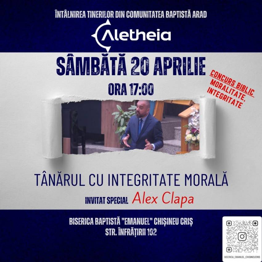 Aletheia cu Alex Clapa la Biserica Emanuel Chișineu-Criș