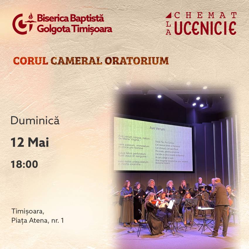 Corul Cameral Oratorium la Biserica Golgota Timișoara