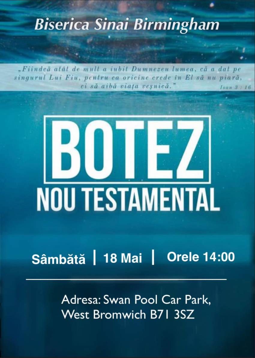 Botez la Biserica Sinai Birmingham