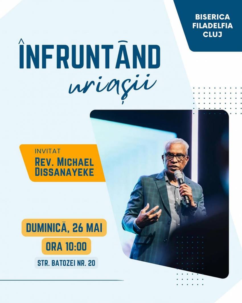 Michael Dissanayeke la Biserica Filadelfia Cluj-Napoca