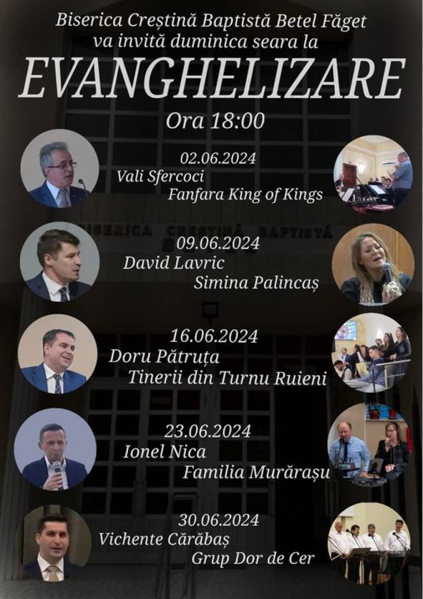 Seri de evanghelizare la Biserica Betel Făget