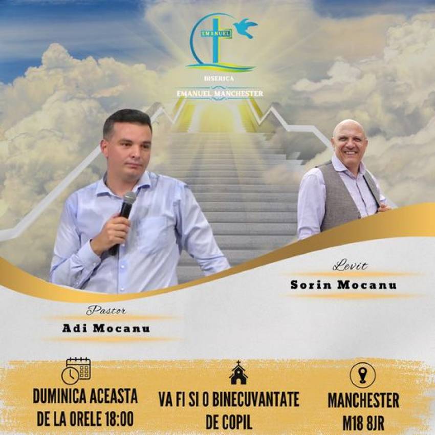 Adi Mocanu la Biserica Emanuel Manchester
