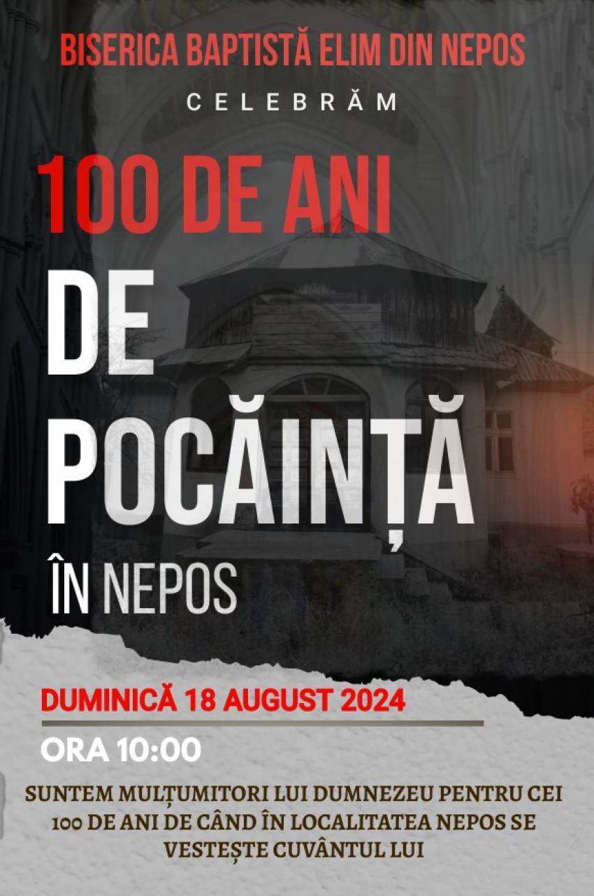 Aniversare 100 de ani la Biserica Elim Nepos