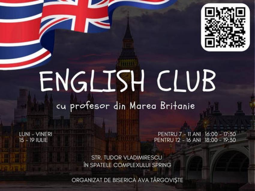 Club de engleză pentru copii la Biserica Ava Târgoviște