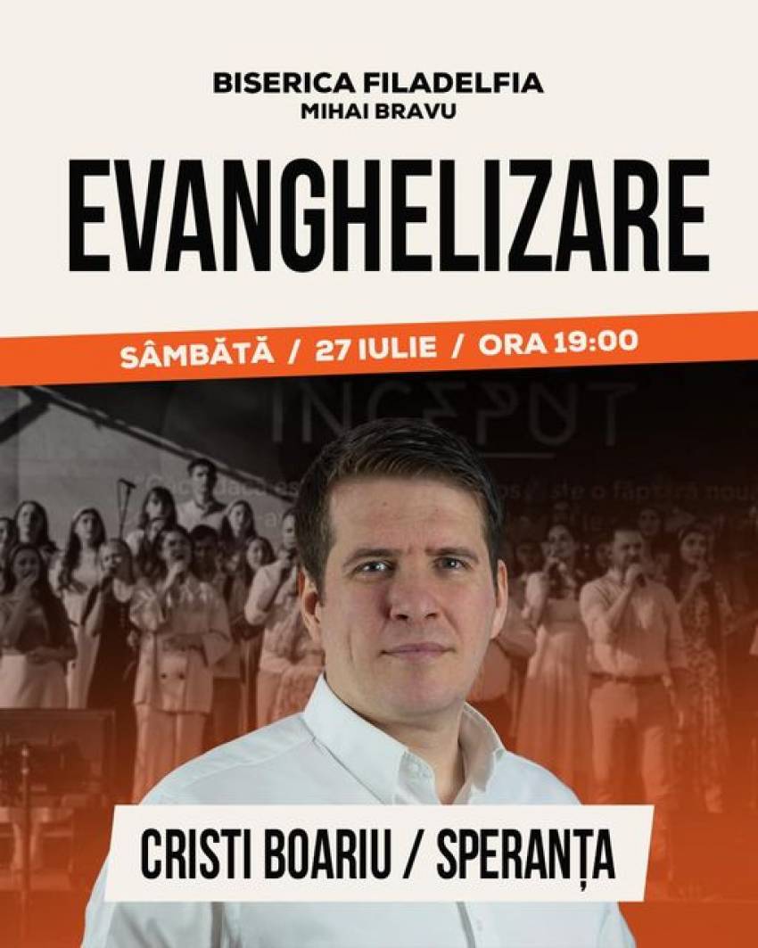 Evanghelizare cu Cristi Boariu la Biserica Mihai Bravu