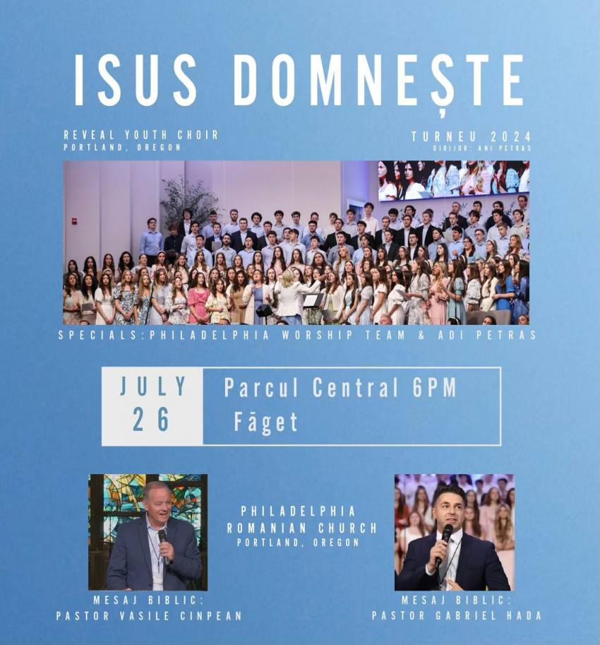 CONCERT DE MUZICĂ CREȘTINĂ • PARCUL CENTRAL FĂGET