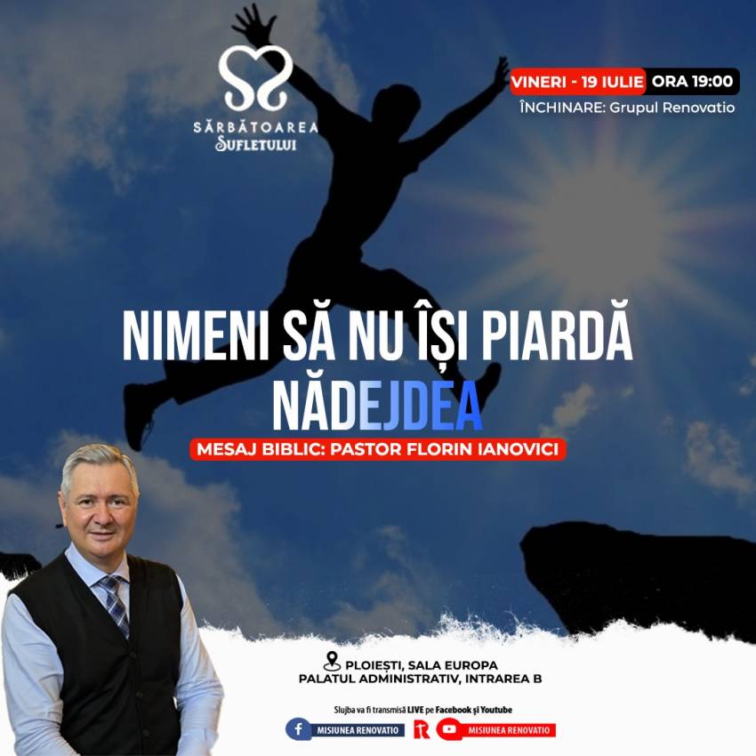 Sărbătoarea Sufletului cu Florin Ianovici la Ploiești