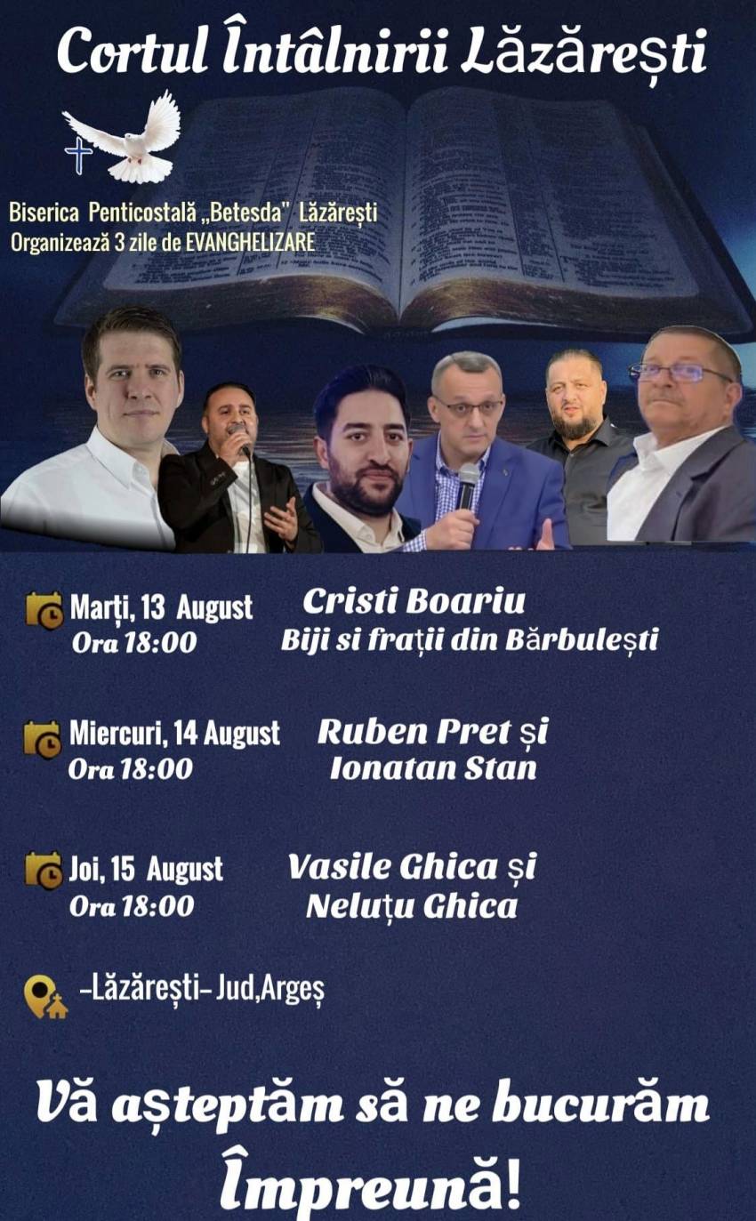 Seri de evanghelizare la  Cortul Întâlnirii Lăzărești