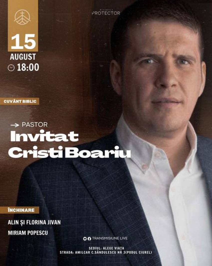 Cristi Boariu la Biserica Protector București