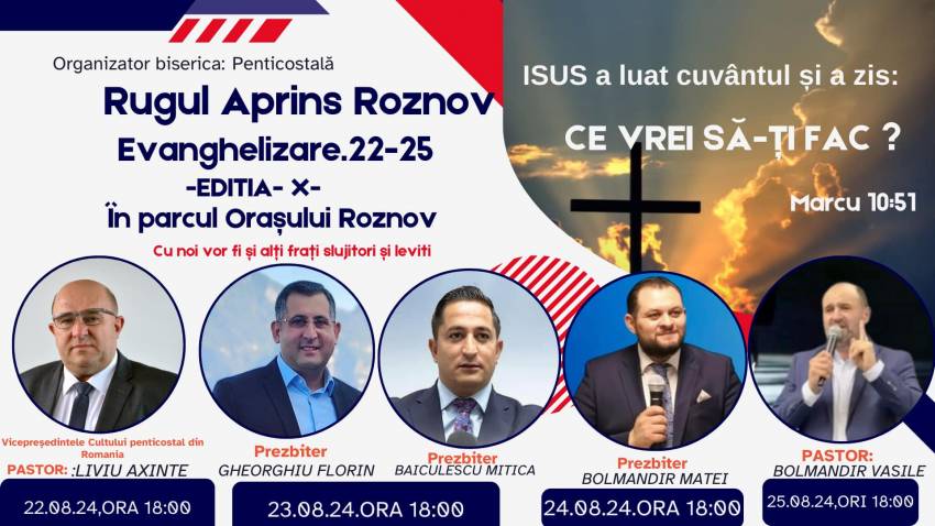 Evanghelizare în aer liber la Roznov