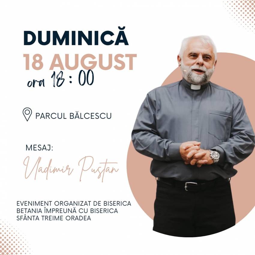 Evanghelizare cu Vladimir Pustan în Parcul Bălcescu Oradea