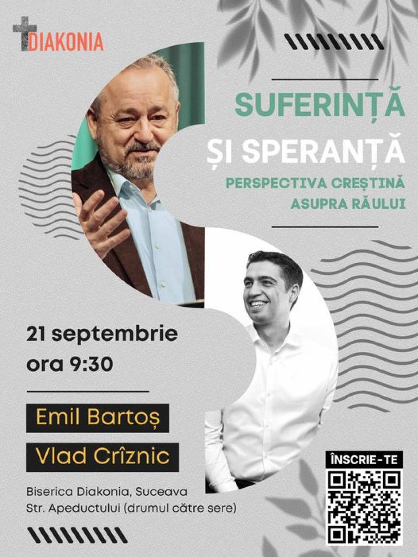 Colocviu de apologetică cu Emil Bartoș și Vlad Crîznic la Biserica Diakonia Suceava