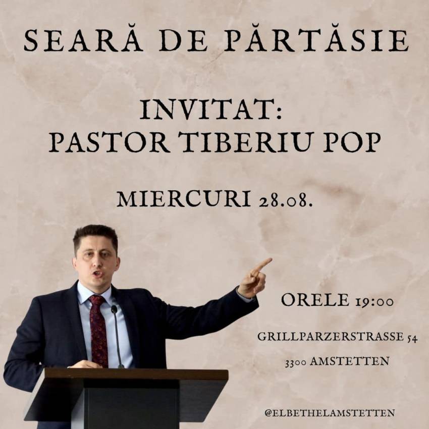 Tiberiu Pop la Biserica Bethel Amstetten