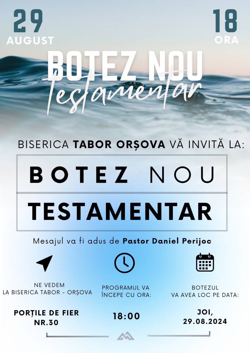 Botez la Biserica Tabor Orșova
