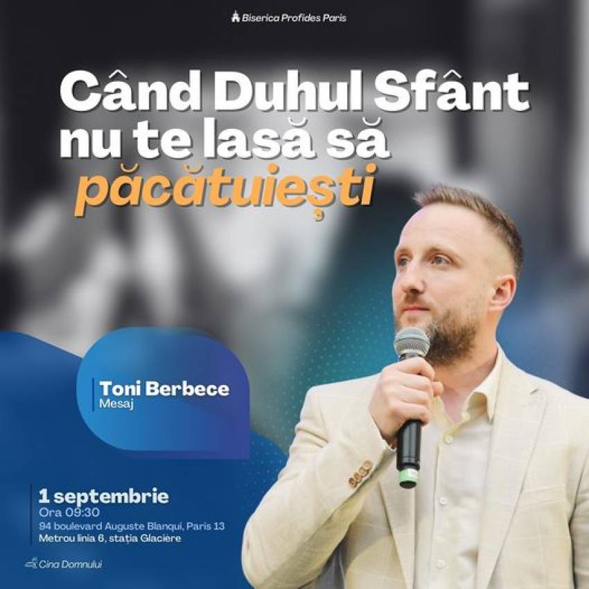 Tony Berbece la Biserica Profides Paris