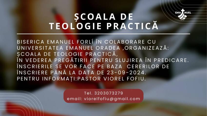 Școală de teologie practică la Biserica Emanuel Forli