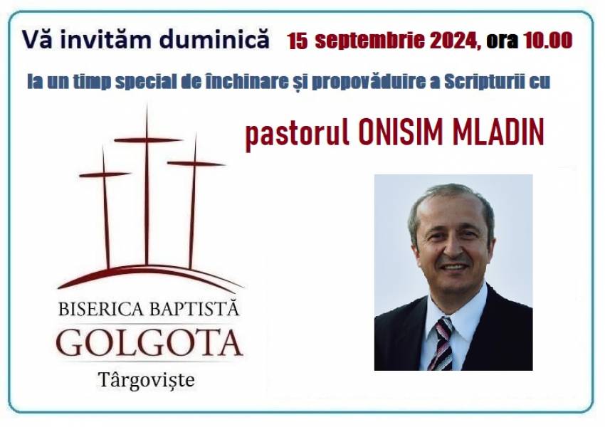 Onisim Mladin la Biserica Golgota Târgoviște