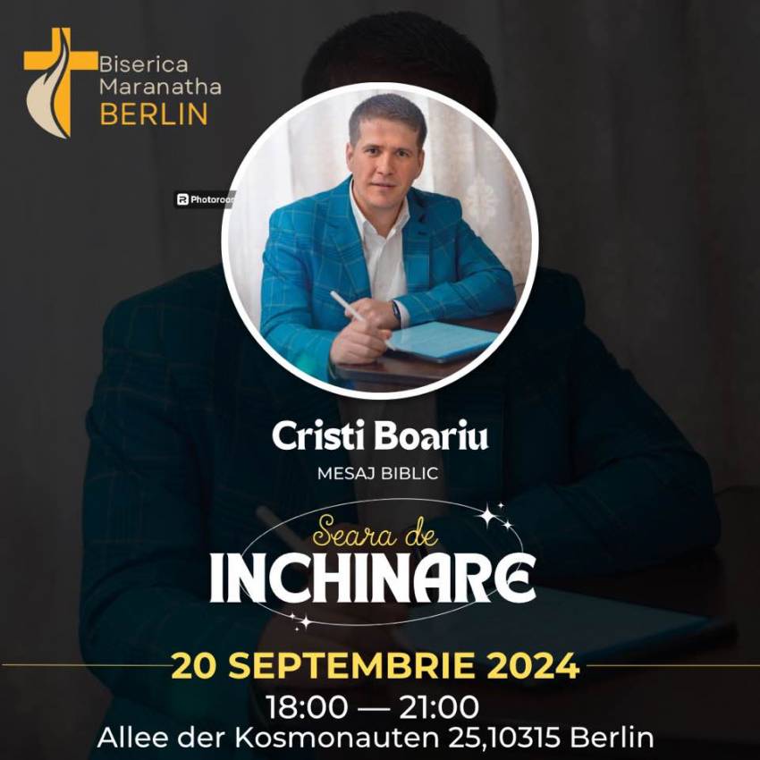 Cristi Boariu la Biserica Maranatha Berlin