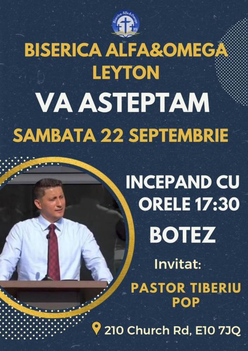 Tiberiu Pop & Botez la Biserica Alfa și Omega Leyton
