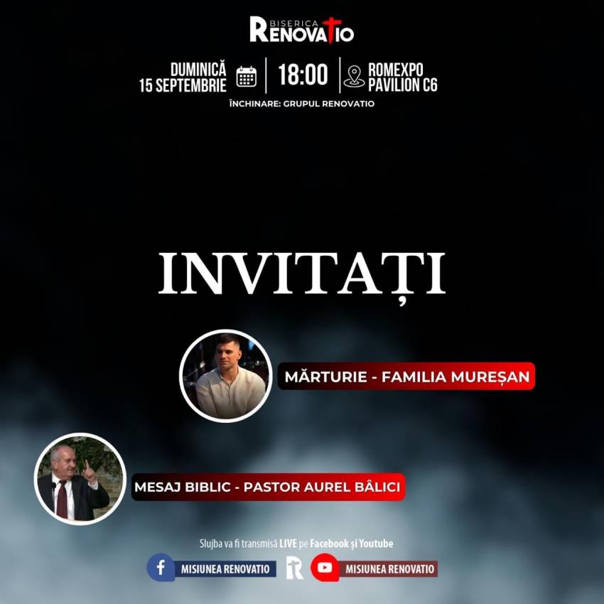 Aurel Bâlici la Biserica Renovatio București