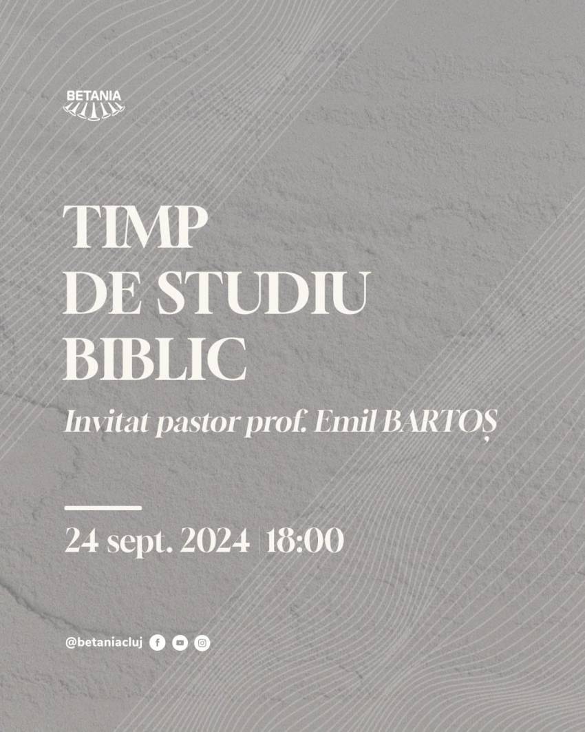 Emil Bartoș la Biserica Betania Cluj-Napoca