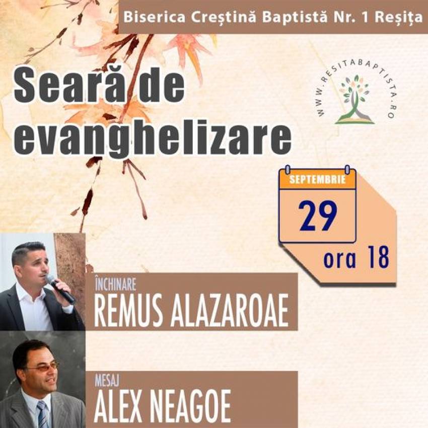 Alex Neagoe la  Biserica Baptistă Nr. 1 Reșița