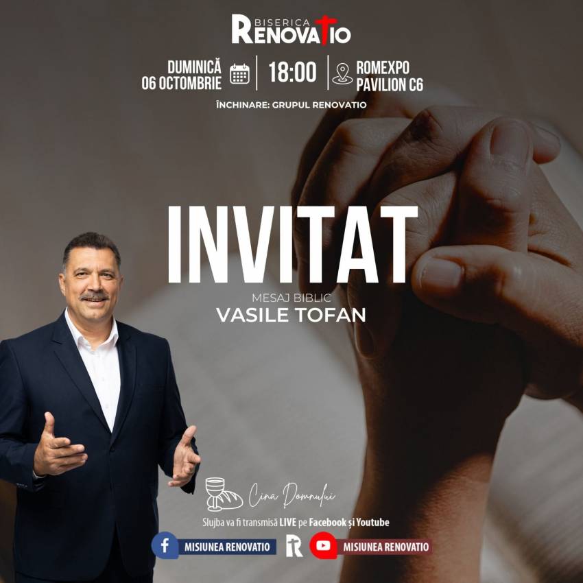 Vasile Tofan la Biserica Renovatio București
