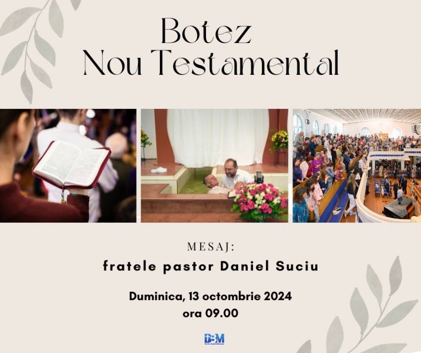 Botez la Biserica Baptistă Mănăștur Cluj-Napoca