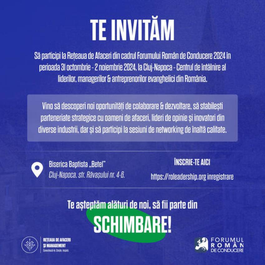 Forumul Român de Conducere la Cluj-Napoca
