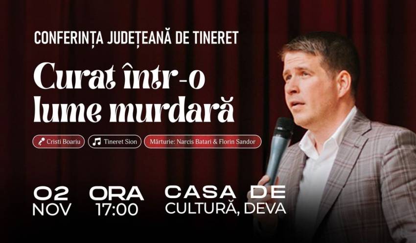Conferință Județeană de Tineret la Casa de Cultură Drăgan Munteanu Deva