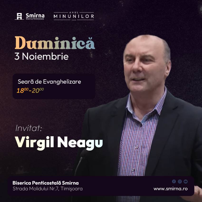 Virgil Neagu la Biserica Smirna Timișoara