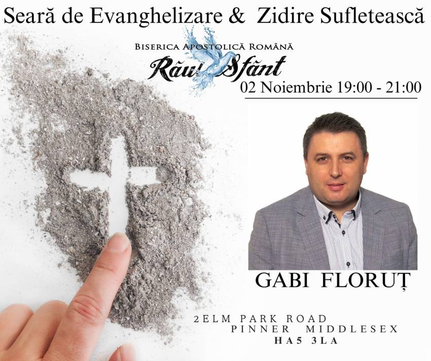 Gabi Floruț la Biserica Apostolică Râul Sfânt Londra