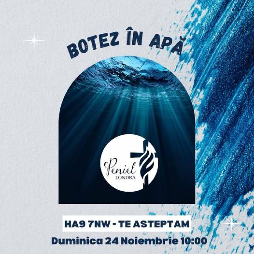 Botez la Biserica Peniel Londra