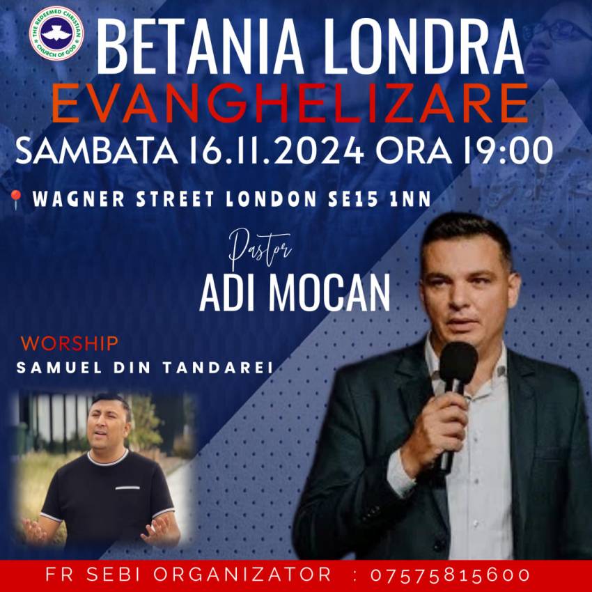 Adi Mocan la Biserica Betania Londra