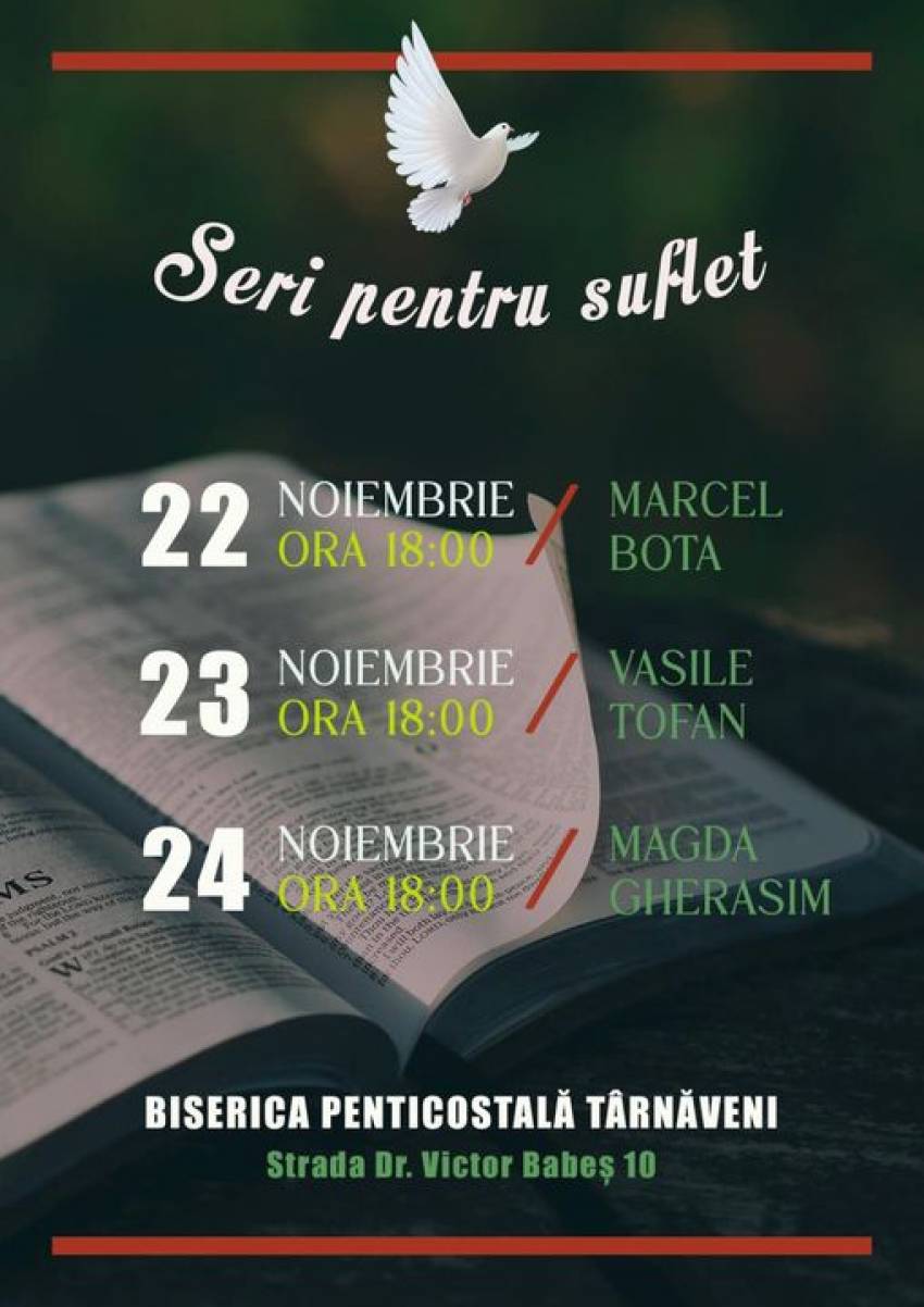 Seri de evanghelizare la Biserica Penticostală Târnăveni